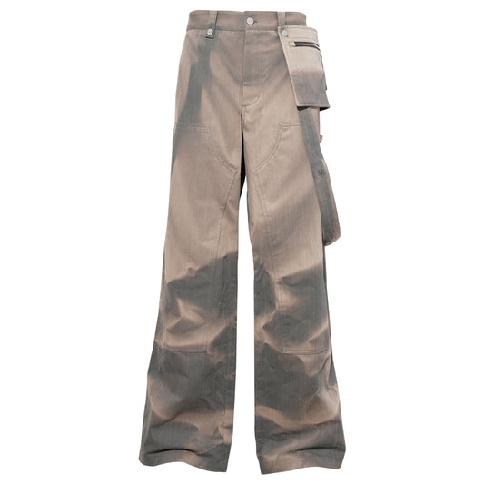 SUN-BLEACHED DOUBLE KNEE TROUSERS / GREY