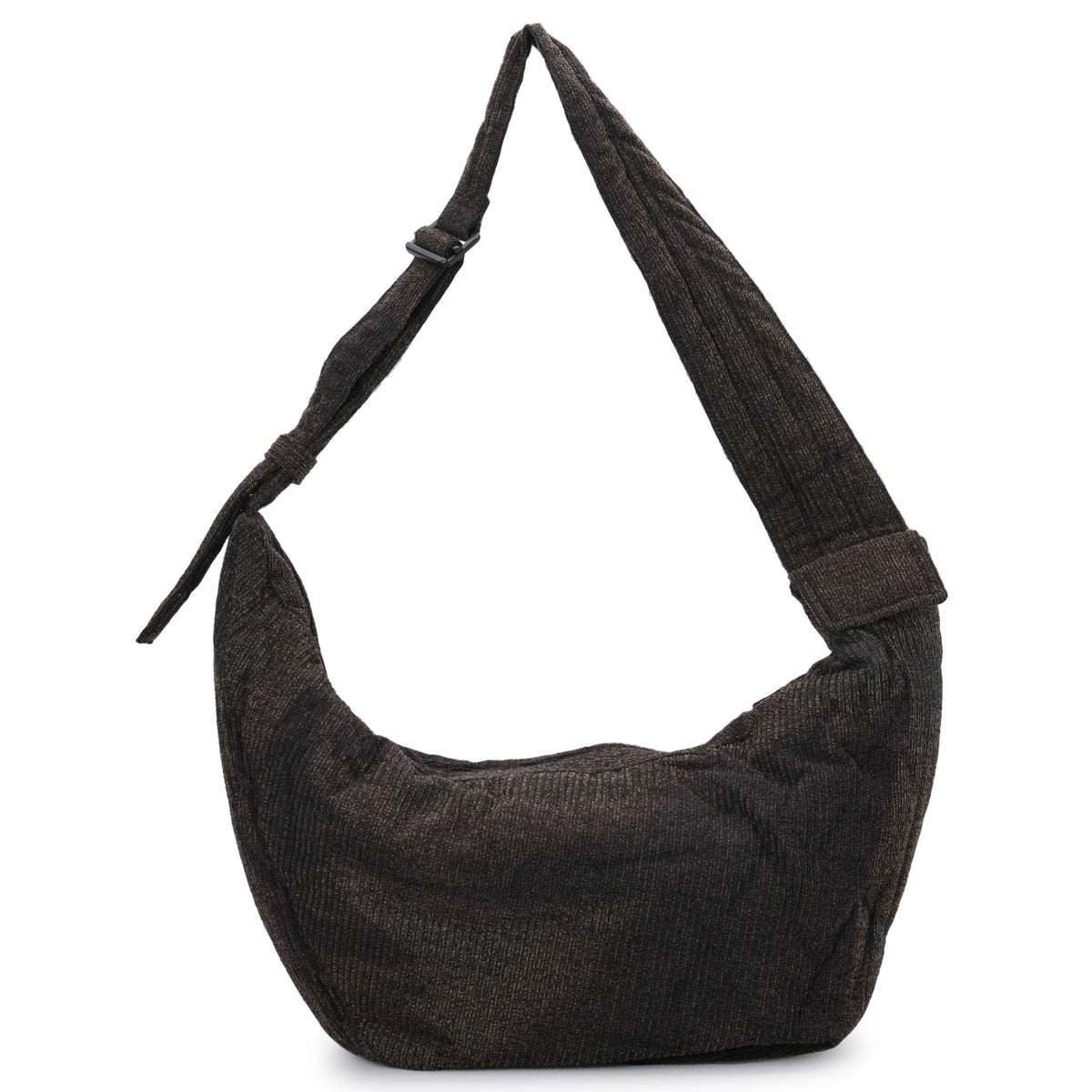 SUN-BLEACHED DRAPED SHOULDER BAG / BLACK