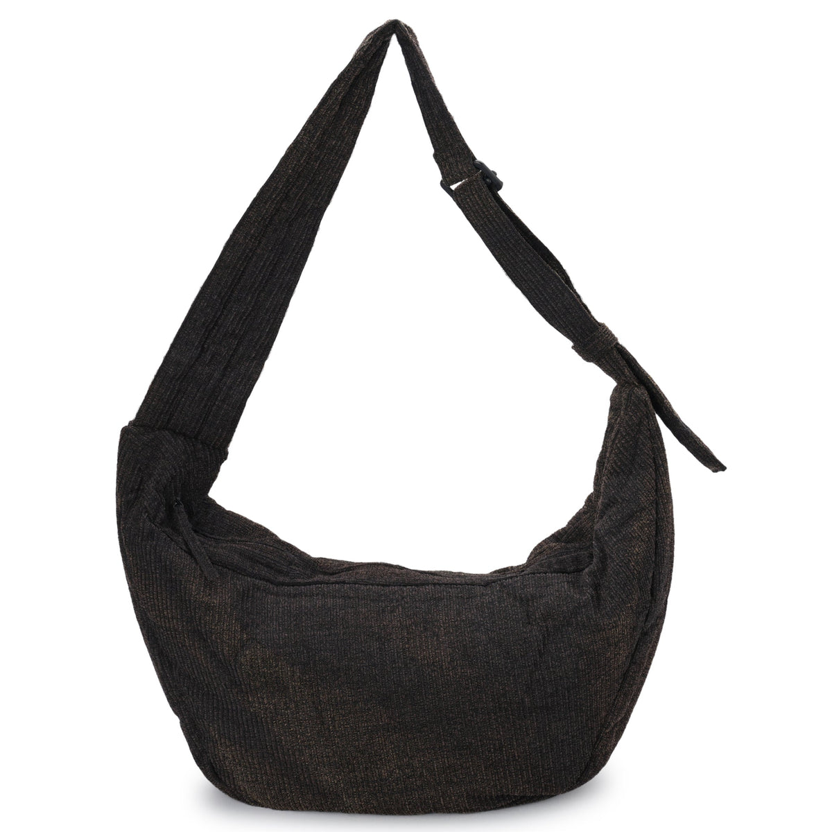 SUN-BLEACHED DRAPED SHOULDER BAG / BLACK