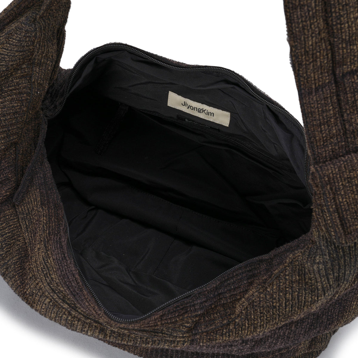 SUN-BLEACHED DRAPED SHOULDER BAG / BLACK