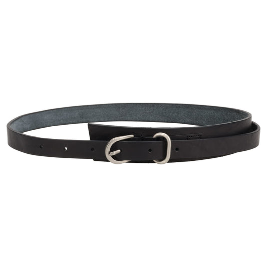 LAYERED LEATHER BELT / BLACK