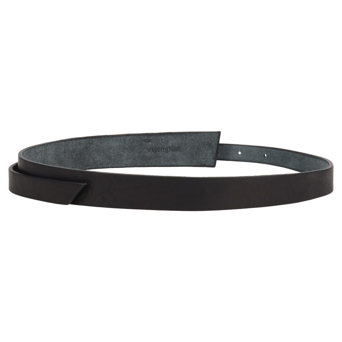 LAYERED LEATHER BELT / BLACK