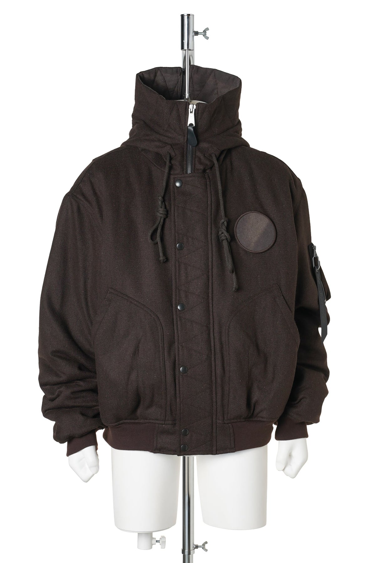 SUN-BLEACHED SPLIT-HOOD FLIGHT JACKET / BROWN