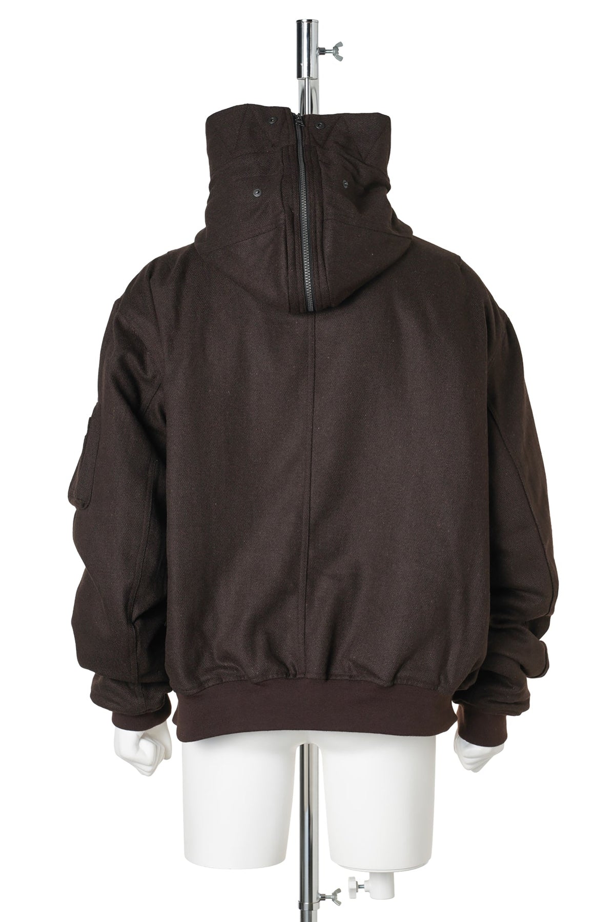 SUN-BLEACHED SPLIT-HOOD FLIGHT JACKET / BROWN