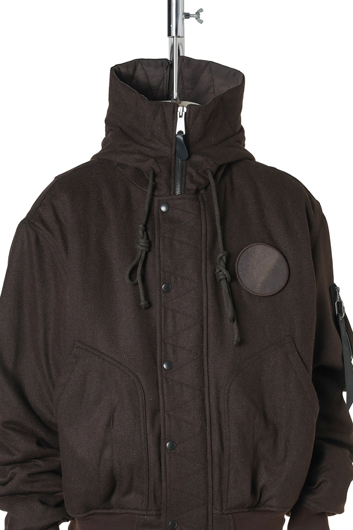 SUN-BLEACHED SPLIT-HOOD FLIGHT JACKET / BROWN
