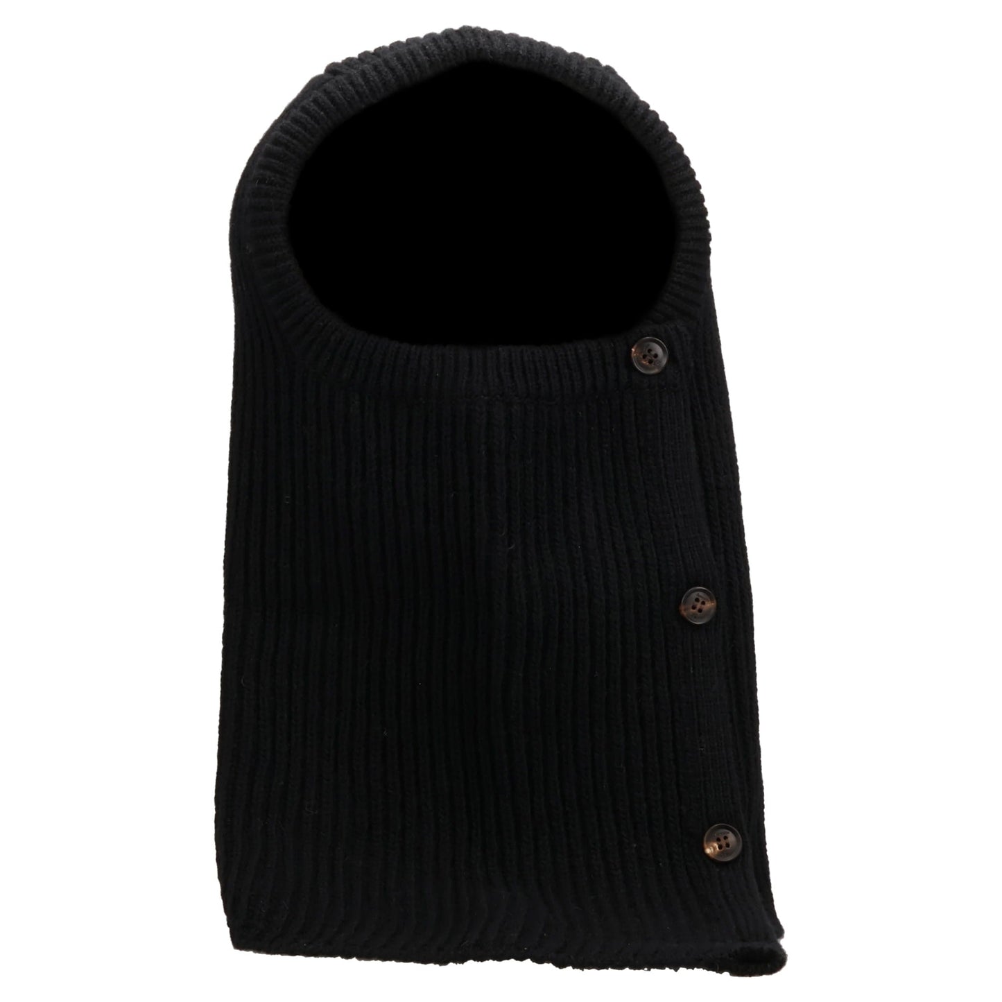 BUTTON CLOSURE BALACLAVA / BLACK