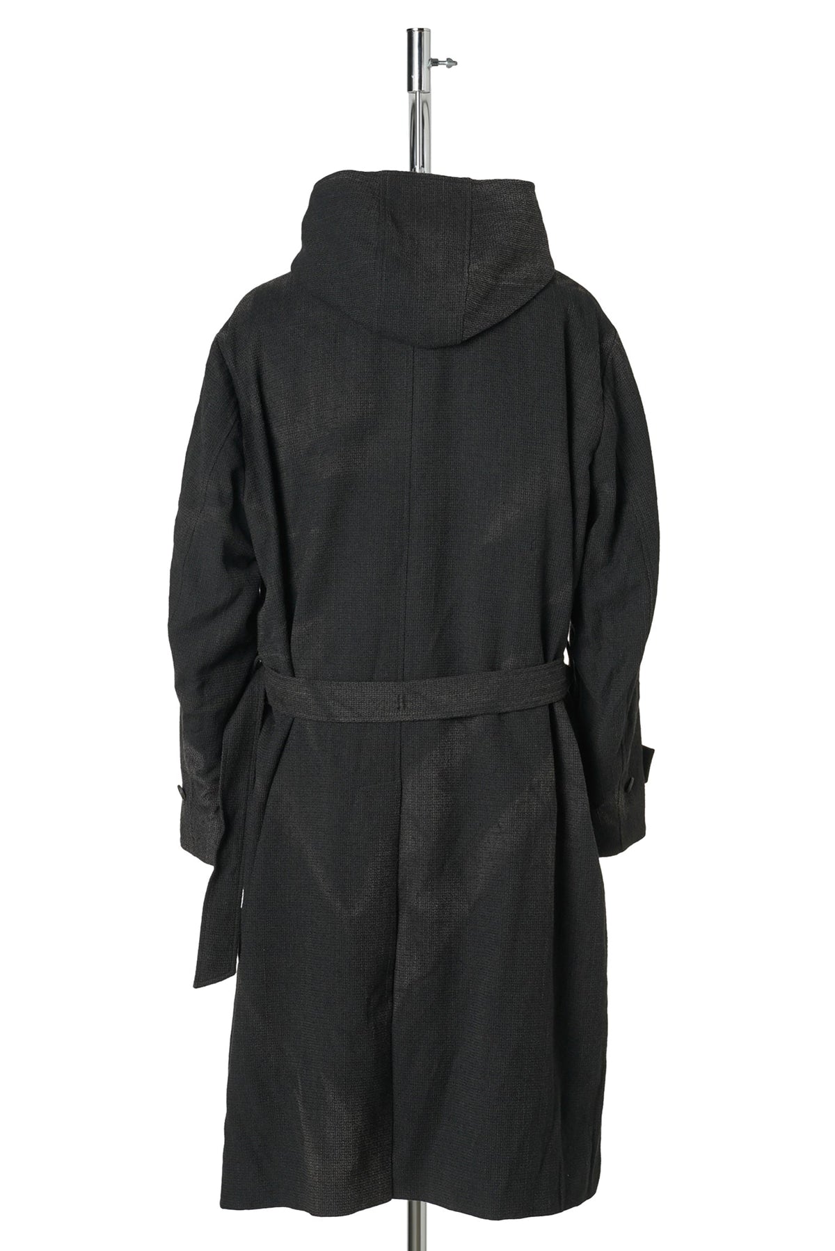 SUN-BLEACHED HOODED COAT / BLACK