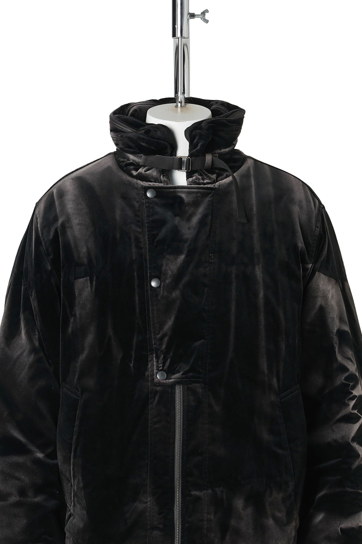 SUN-BLEACHED CONVERTIBLE COLLAR JACKET / BLACK