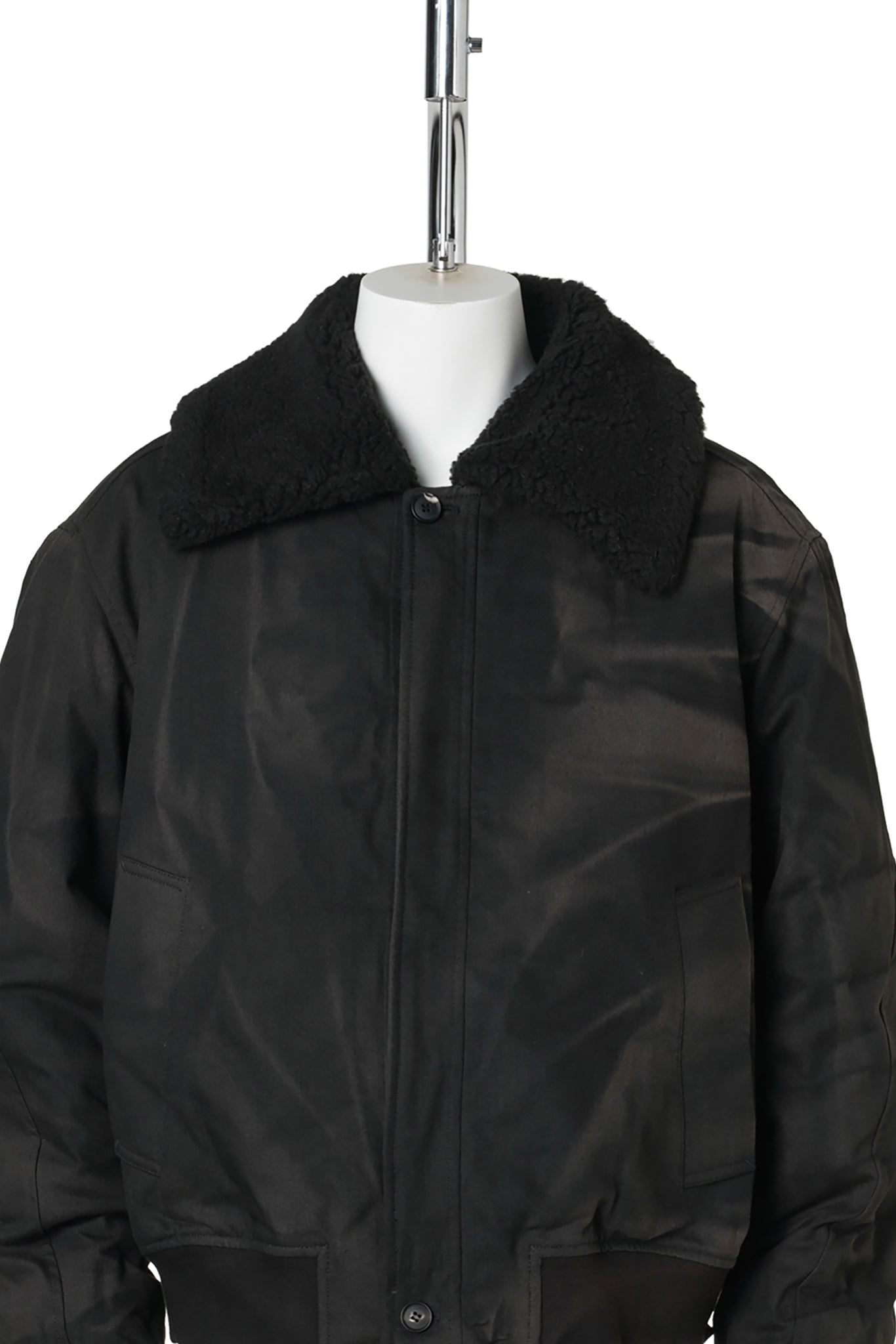 SUN-BLEACHED WIDE COLLAR JACKET / BLACK