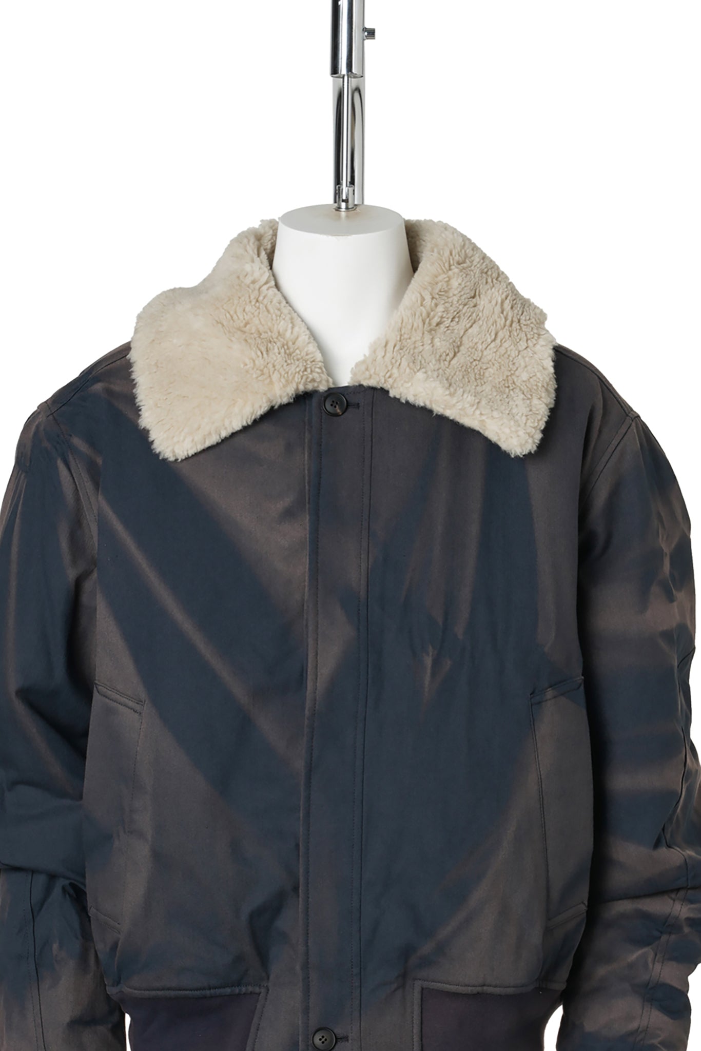 SUN-BLEACHED WIDE COLLAR JACKET / NAVY