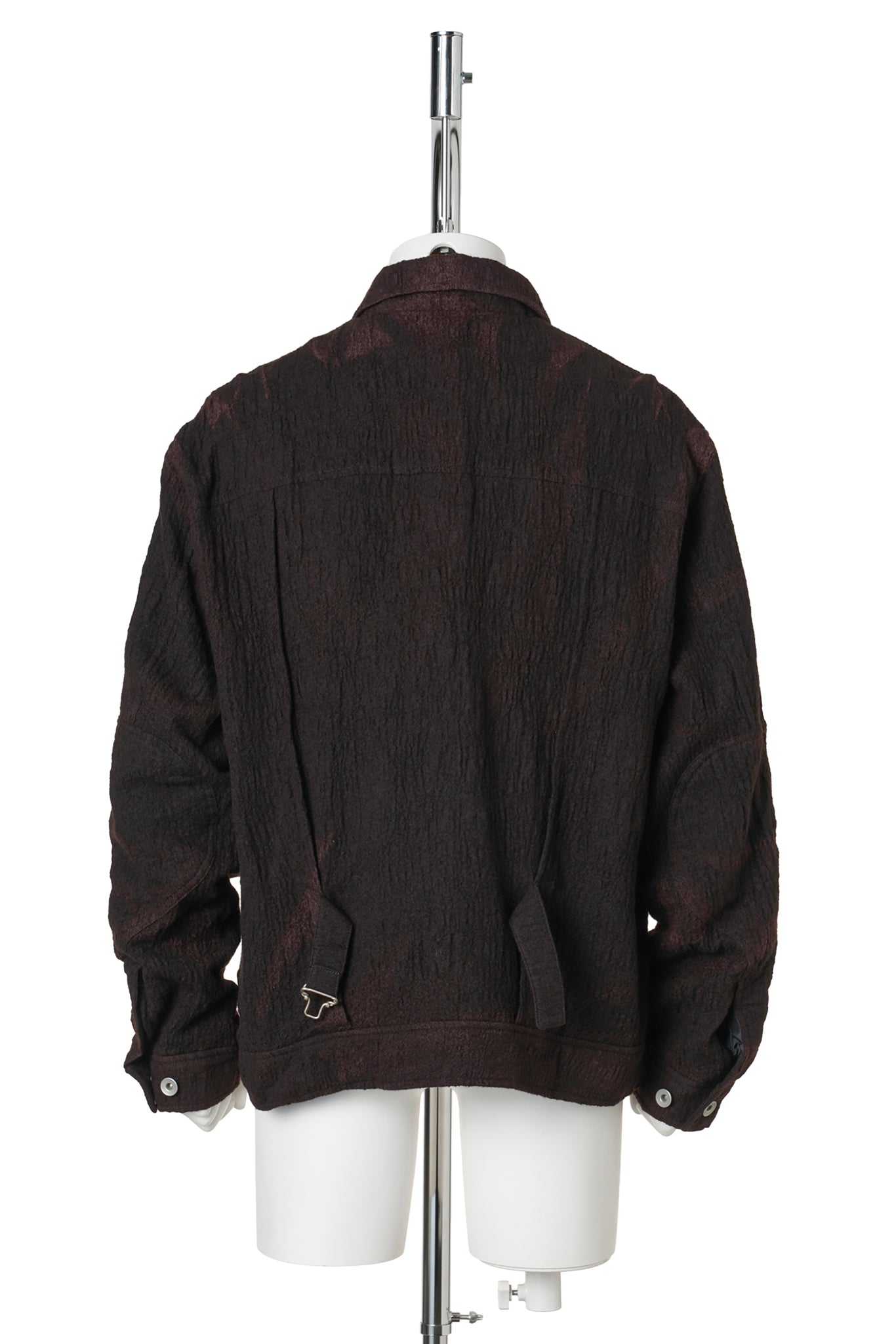 SUN-BLEACHED WOOL TRUCKER JACKET / BLACK