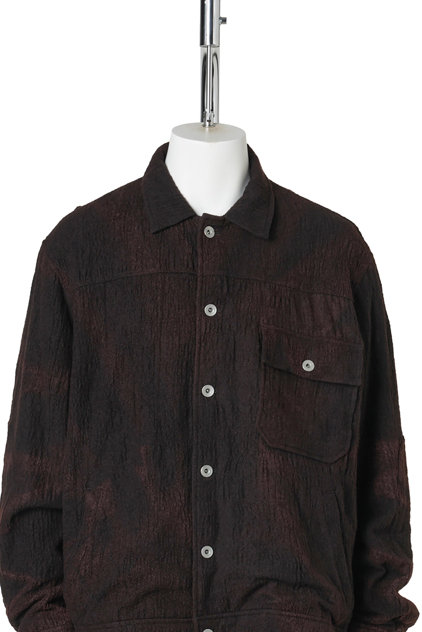 SUN-BLEACHED WOOL TRUCKER JACKET / BLACK