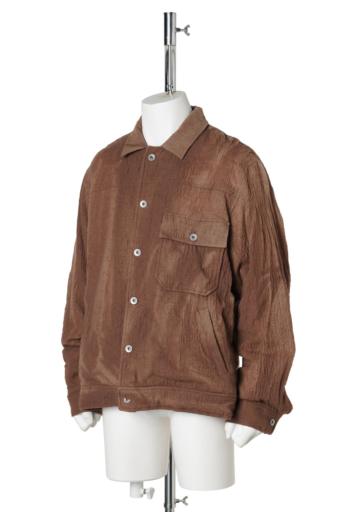 SUN-BLEACHED WOOL TRUCKER JACKET / BEIGE