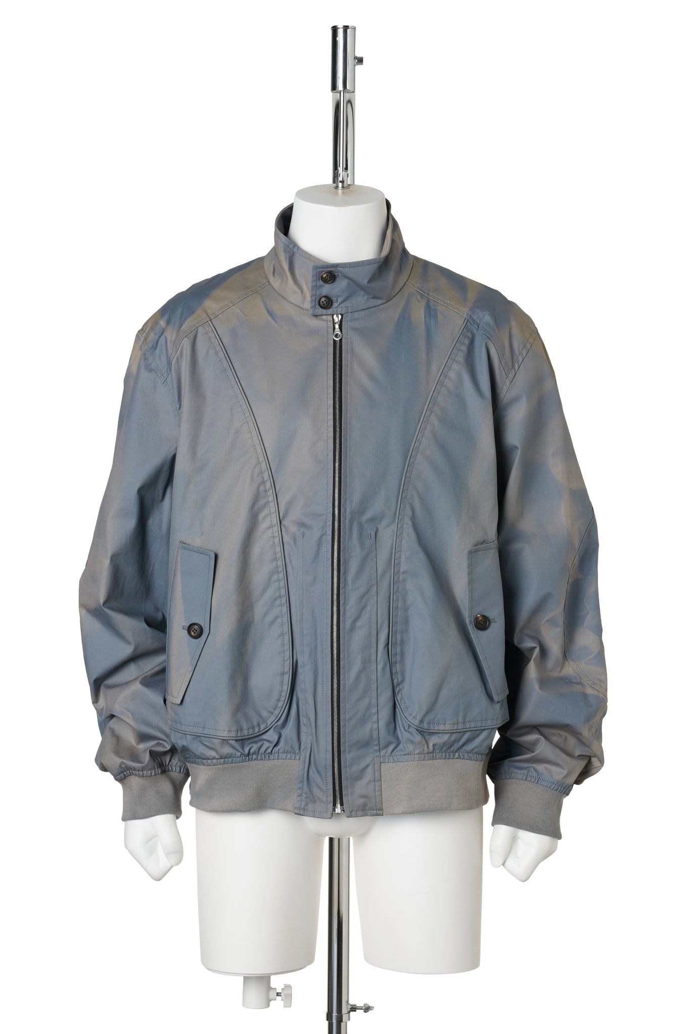 SUN-BLEACHED HIGH NECK BLOUSON / BLUE