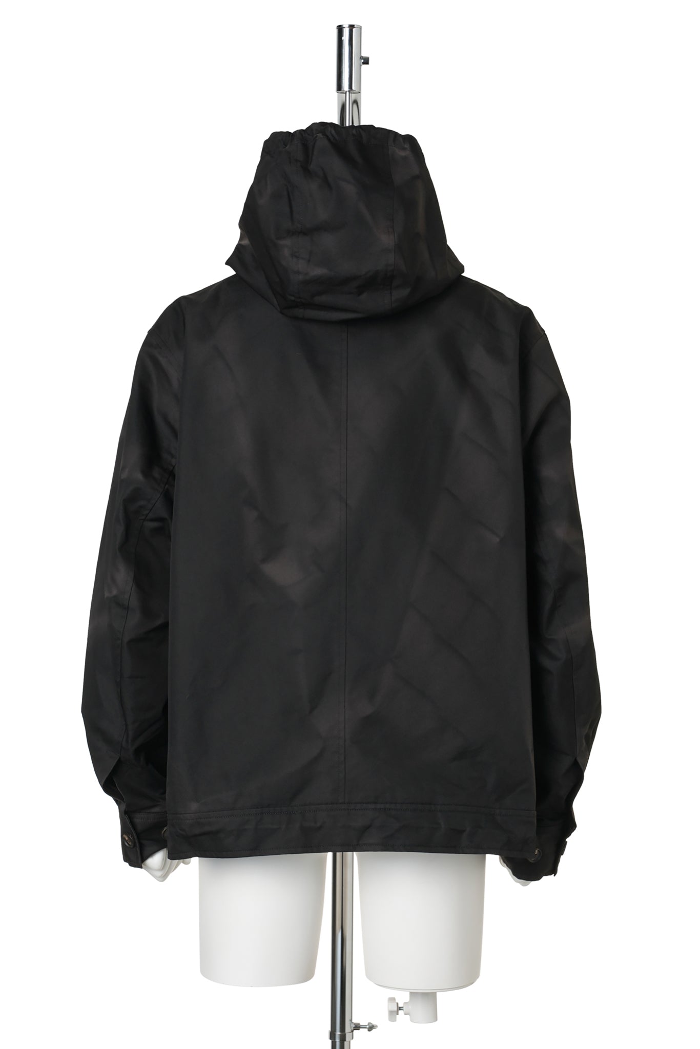 SUN-BLEACHED ASYMMETRIC FRONT JACKET / BLACK