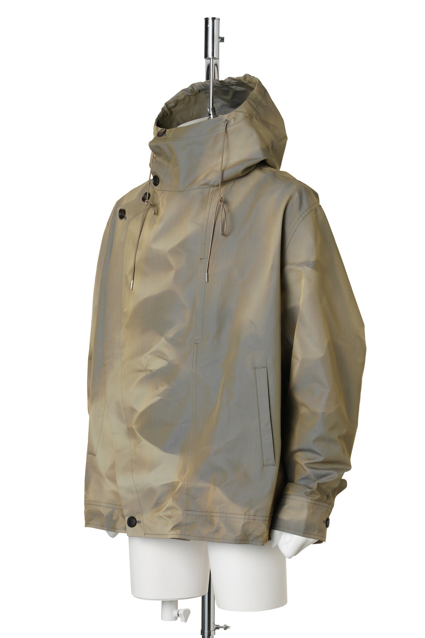 SUN-BLEACHED ASYMMETRIC FRONT JACKET / BEIGE