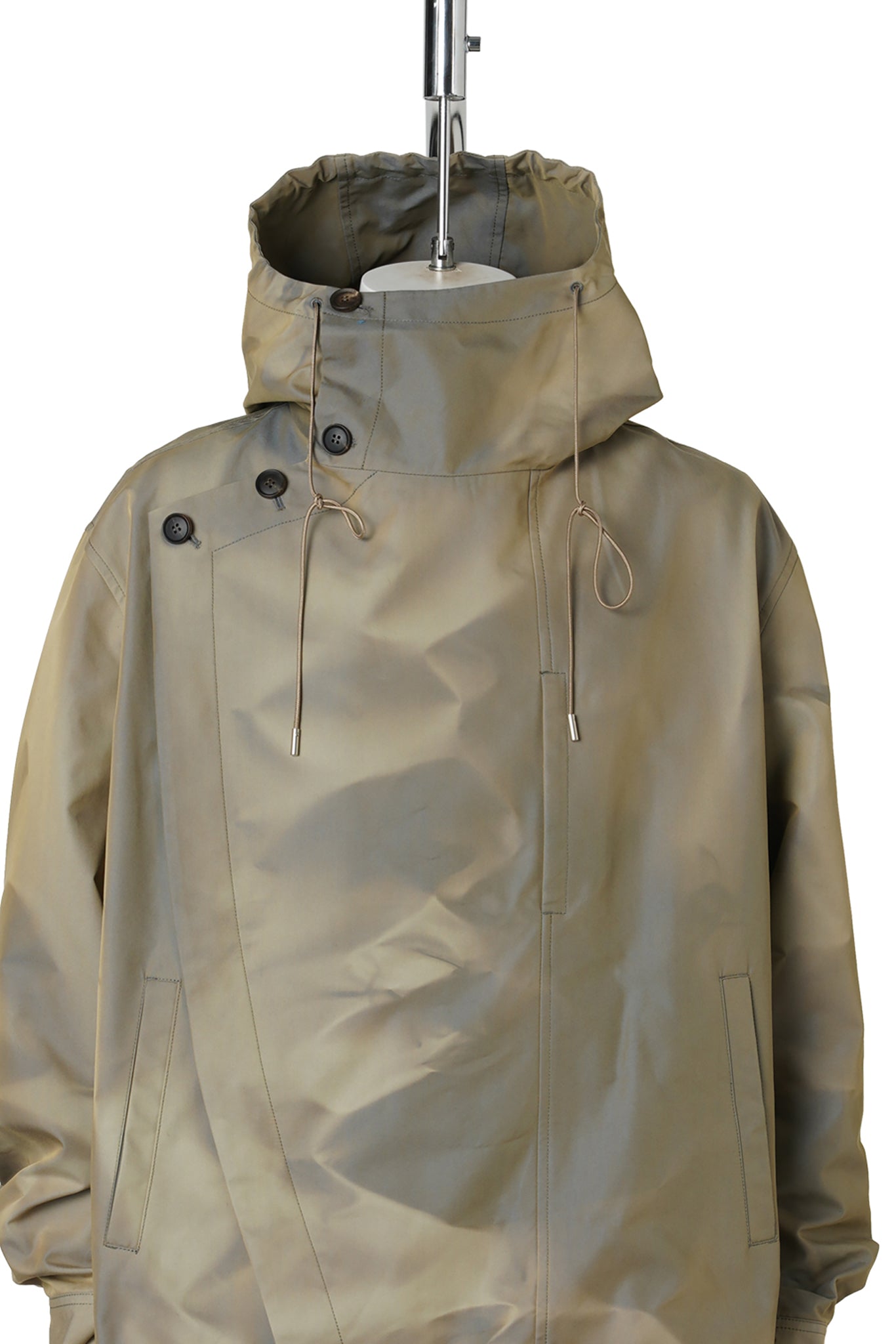 SUN-BLEACHED ASYMMETRIC FRONT JACKET / BEIGE