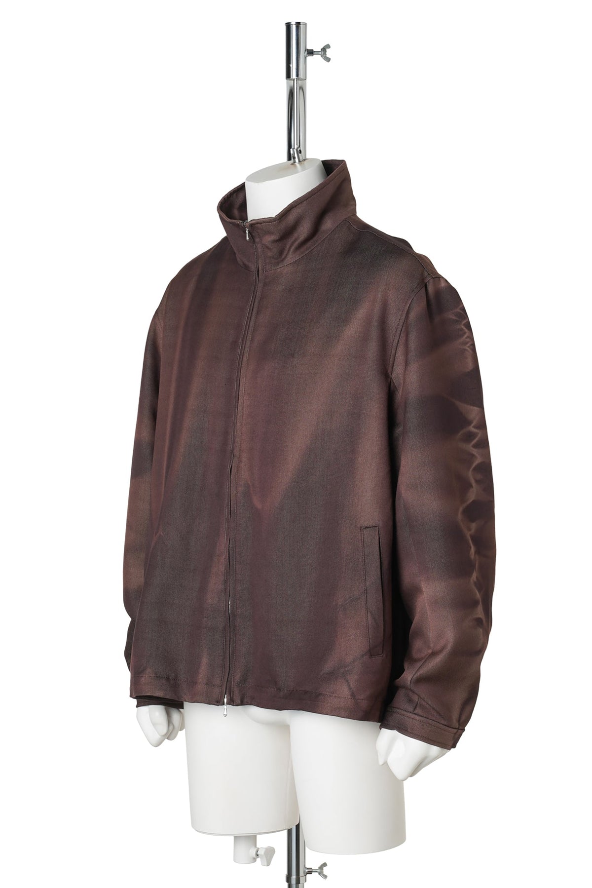 SUN-BLEACHED ZIP-UP JACKET / BROWN