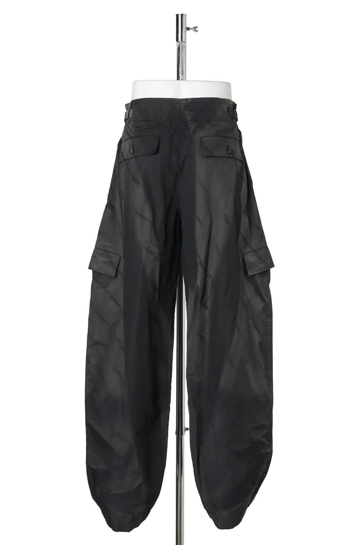 SUN-BLEACHED PLEATED TROUSERS / BLACK
