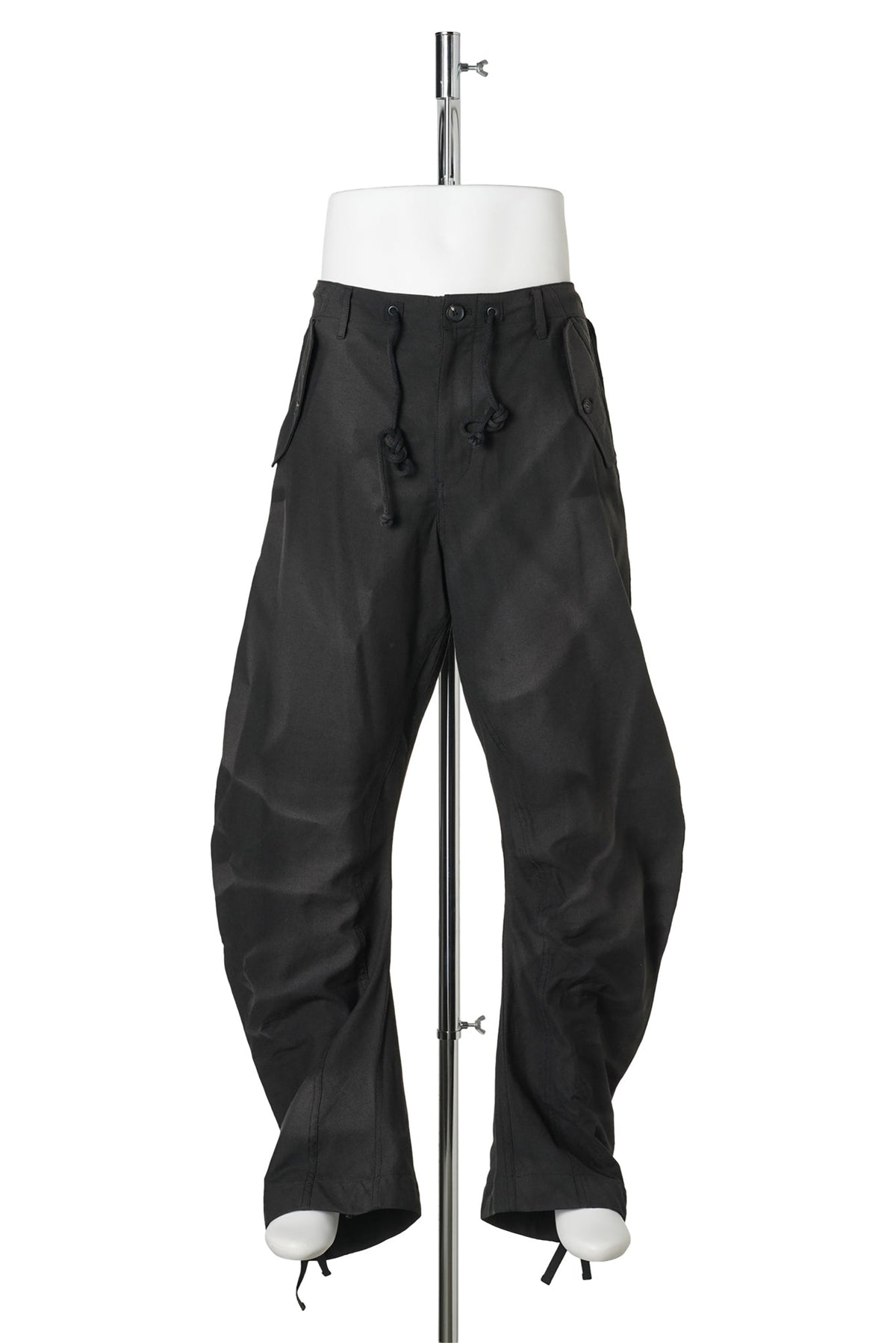 SUN-BLEACHED TWISTED TROUSERS / BLACK