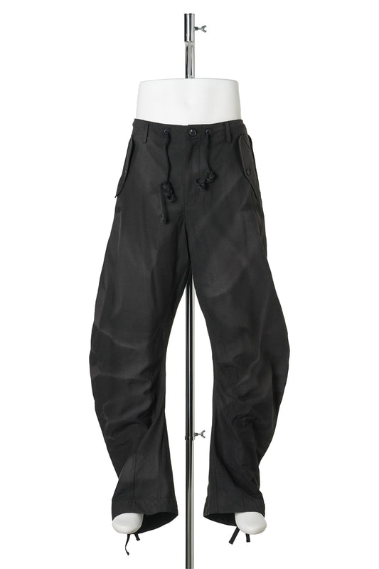 SUN-BLEACHED TWISTED TROUSERS / BLACK