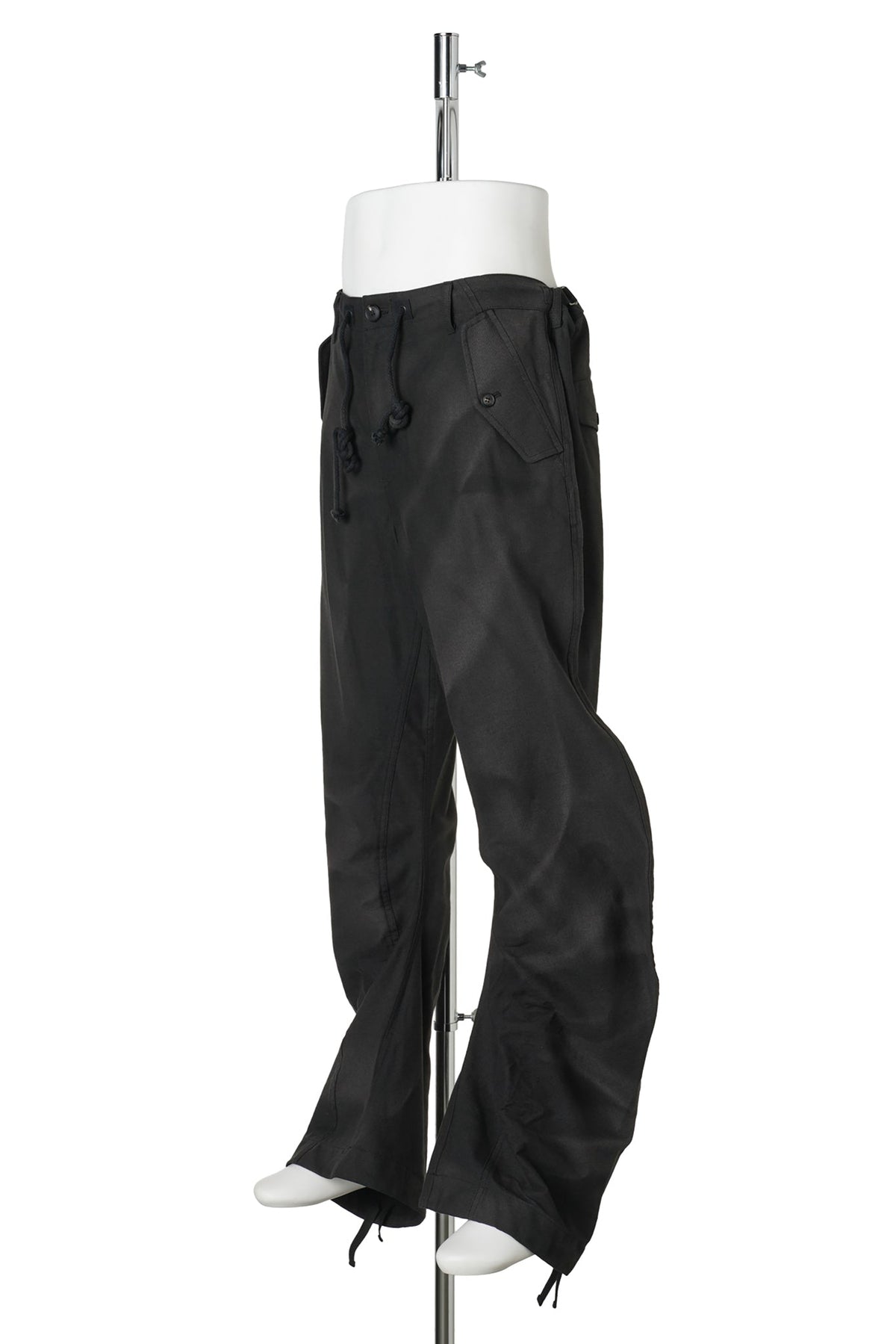 SUN-BLEACHED TWISTED TROUSERS / BLACK