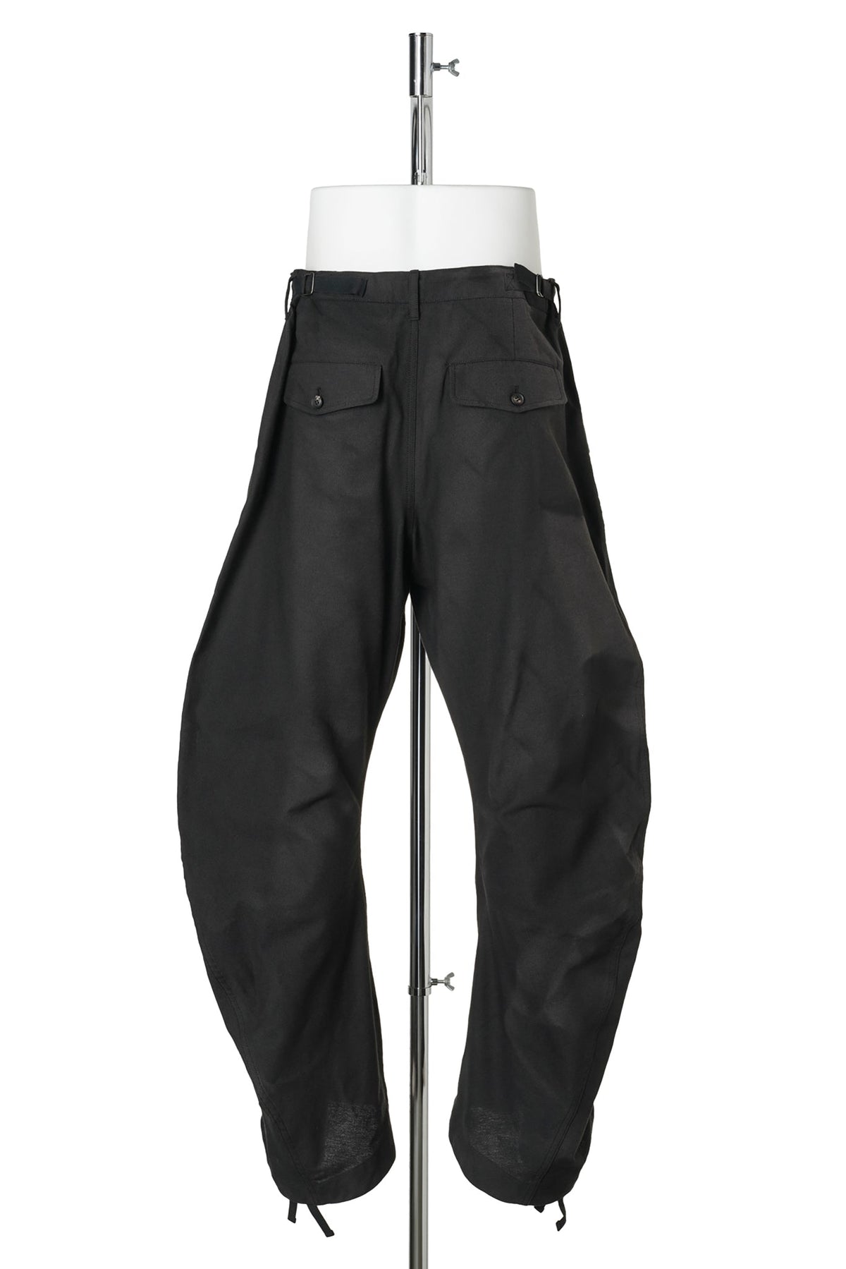 SUN-BLEACHED TWISTED TROUSERS / BLACK