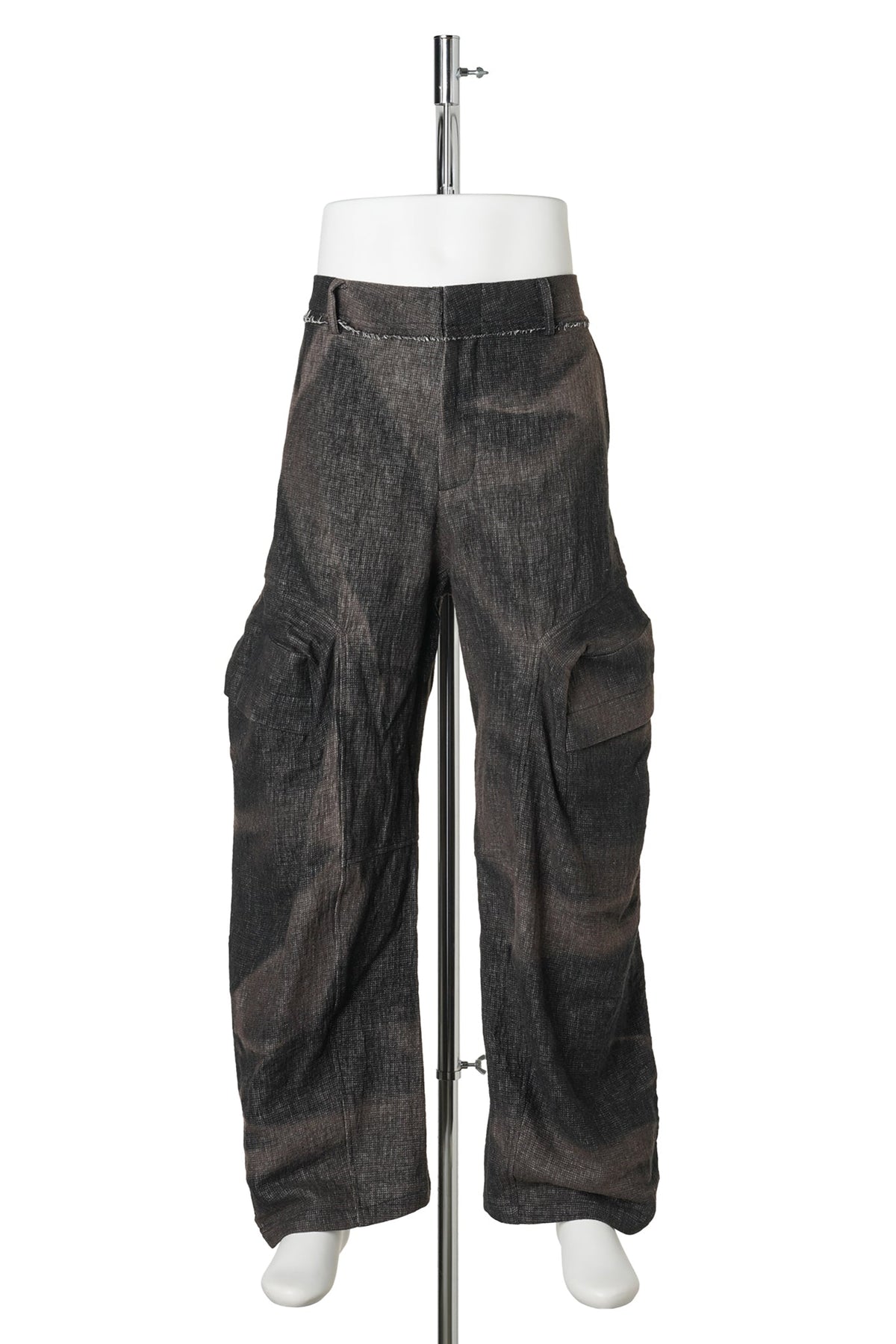 SUN-BLEACHED 3D-POCKET TROUSERS / BLACK