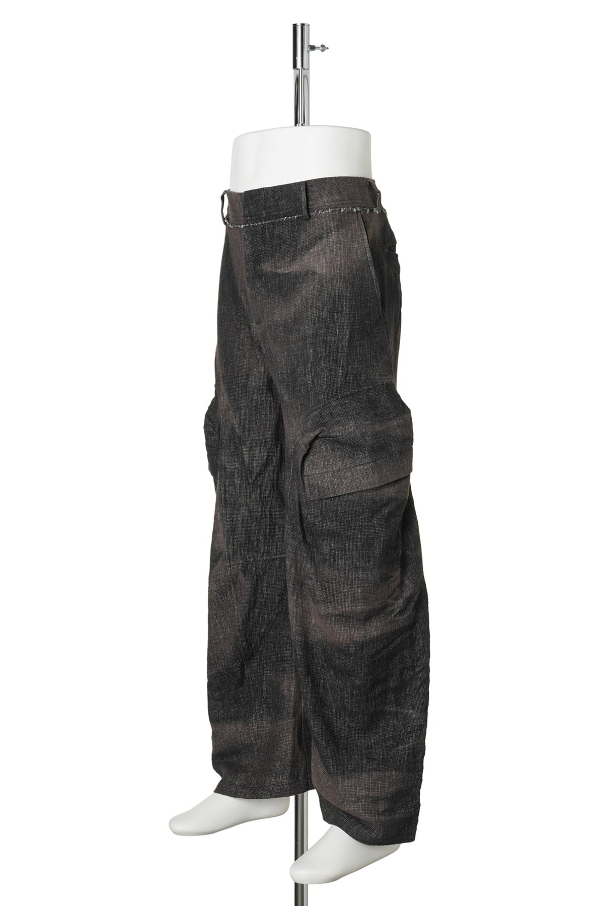 SUN-BLEACHED 3D-POCKET TROUSERS / BLACK