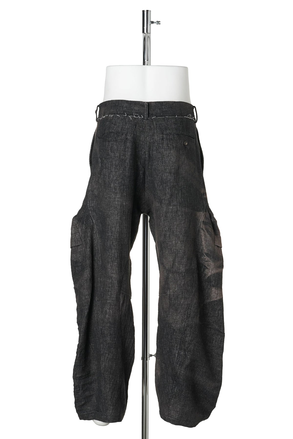 SUN-BLEACHED 3D-POCKET TROUSERS / BLACK
