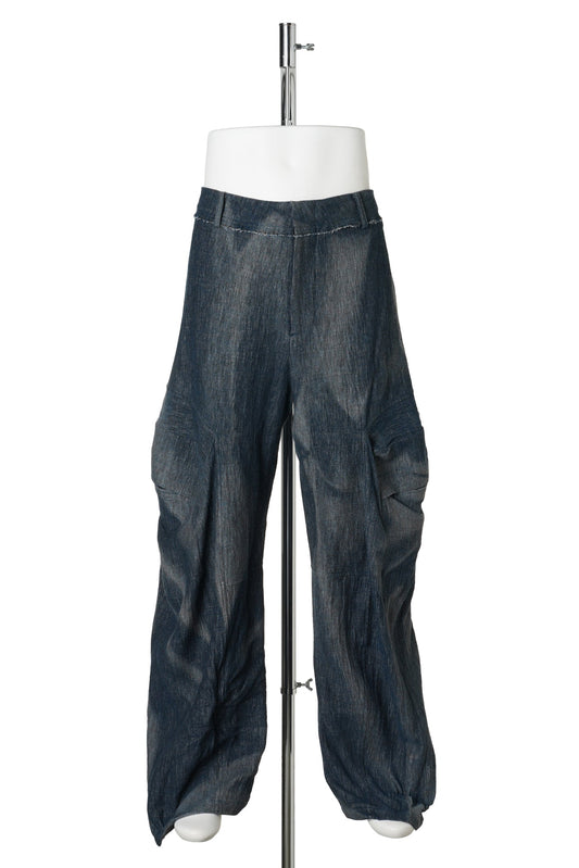 SUN-BLEACHED 3D-POCKET TROUSERS / INDIGO