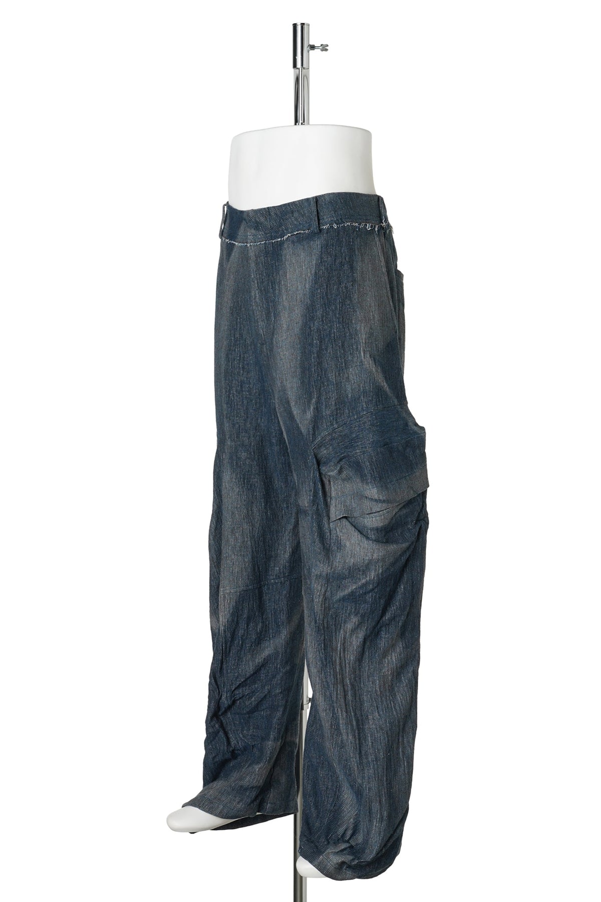 SUN-BLEACHED 3D-POCKET TROUSERS / INDIGO