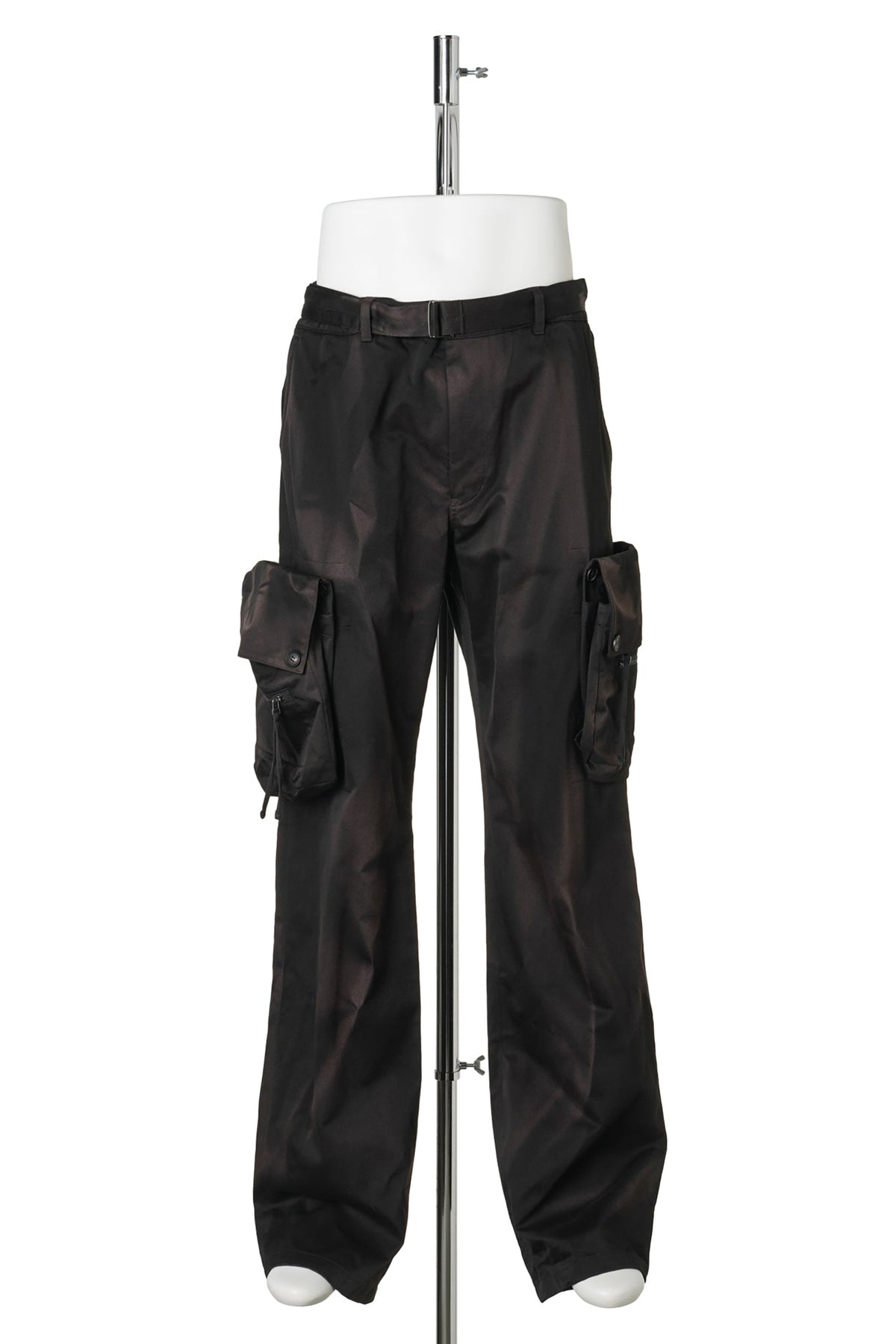 SUN-BLEACHED DETACHABLE POCKET TROUSERS / BLACK