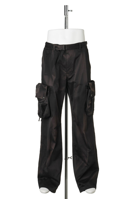 SUN-BLEACHED DETACHABLE POCKET TROUSERS / BLACK