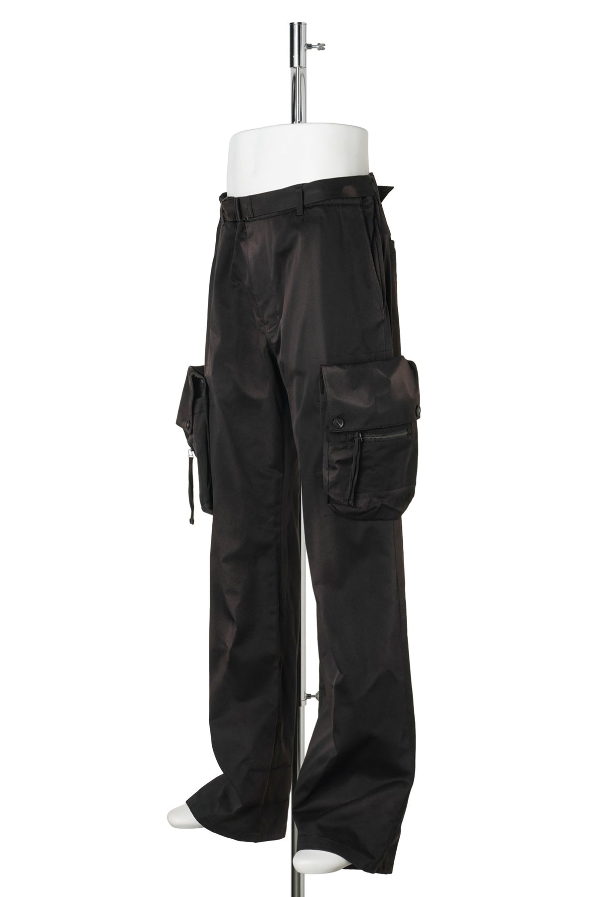 SUN-BLEACHED DETACHABLE POCKET TROUSERS / BLACK