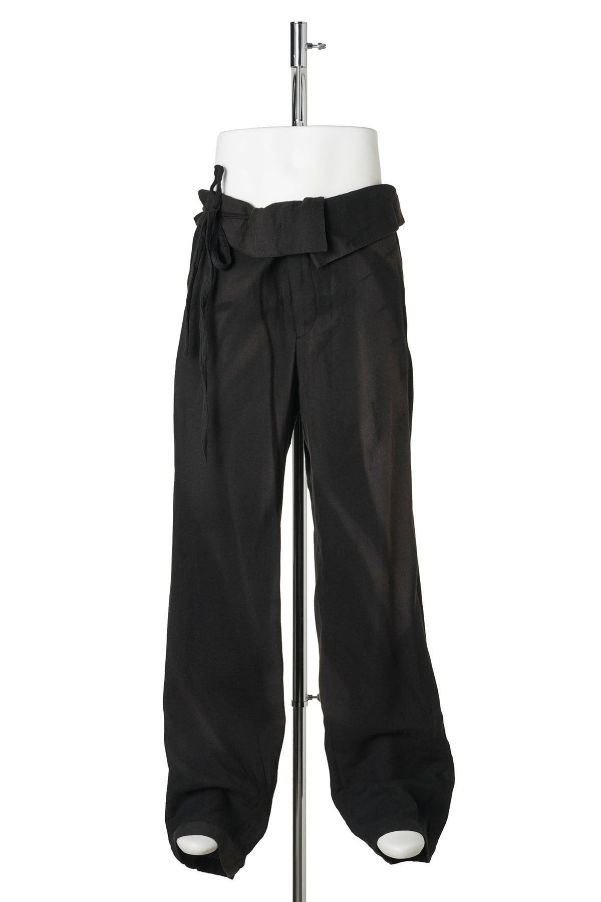 SUN-BLEACHED FOLDED TROUSERS / BLACK