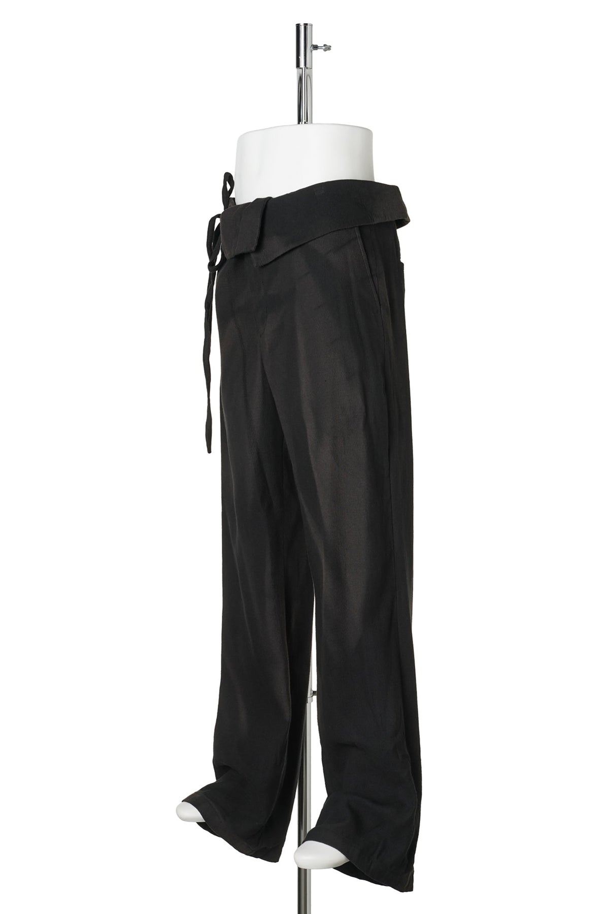 SUN-BLEACHED FOLDED TROUSERS / BLACK