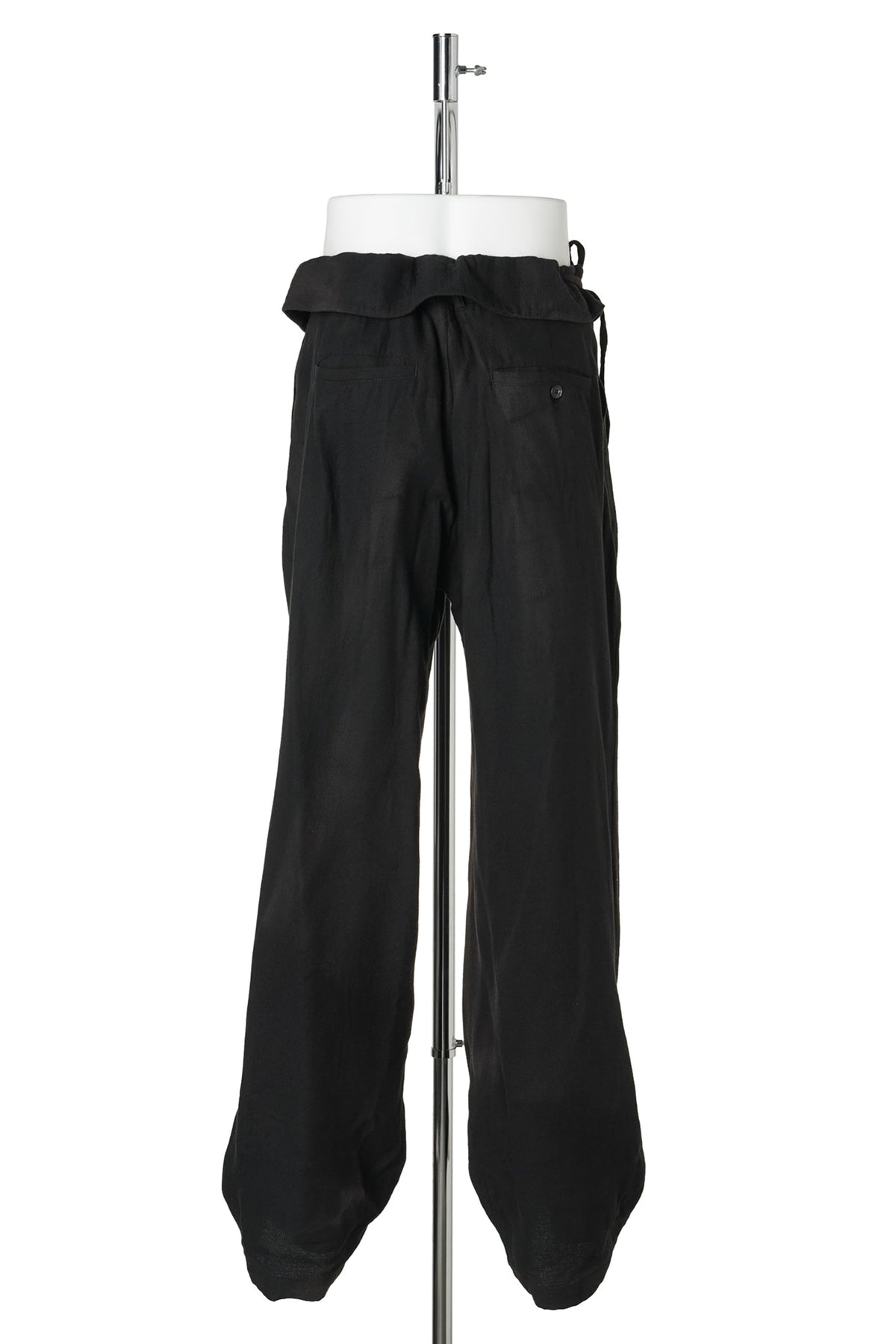 SUN-BLEACHED FOLDED TROUSERS / BLACK