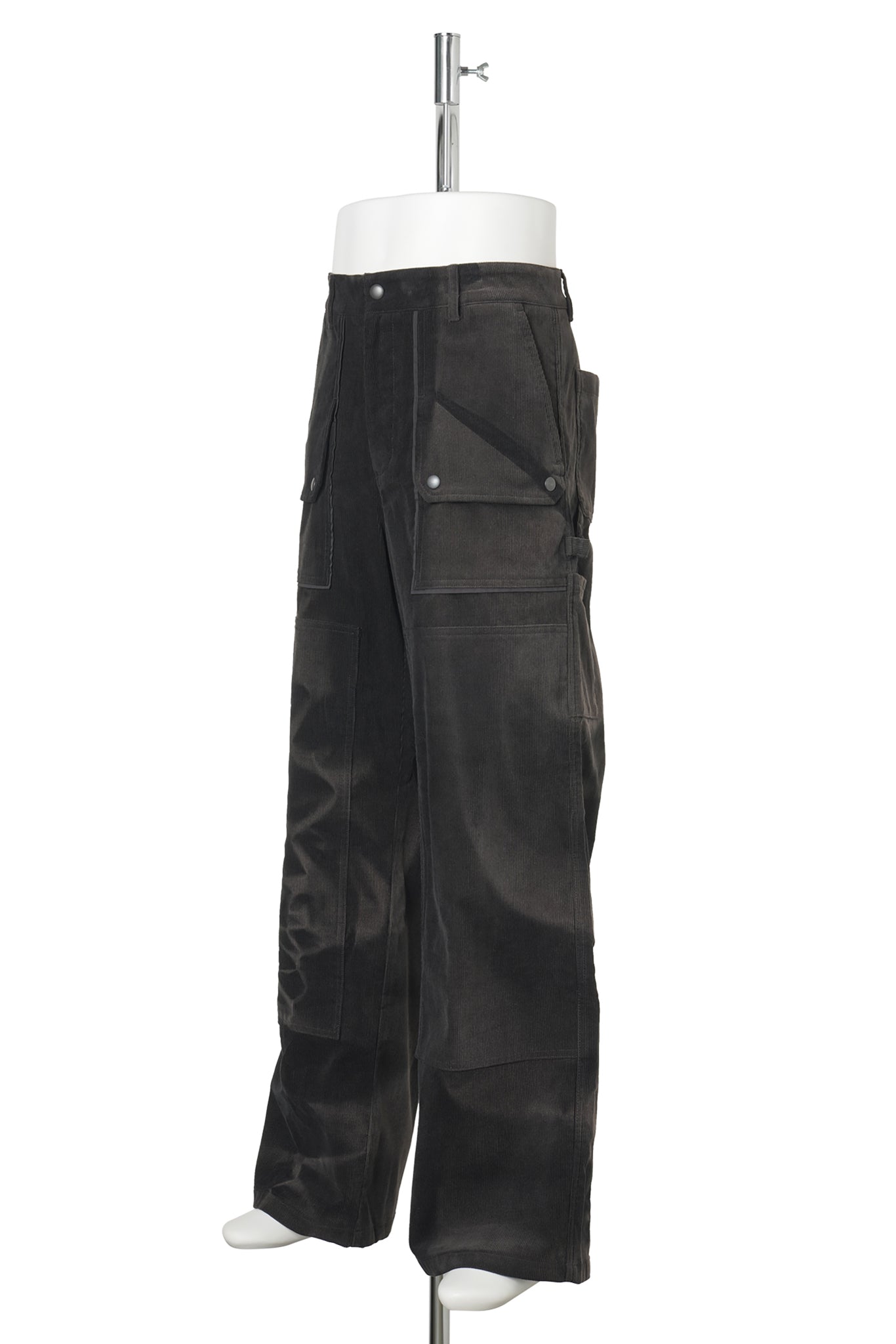 SUN-BLEACHED DOUBLE-KNEE TROUSERS / BLACK
