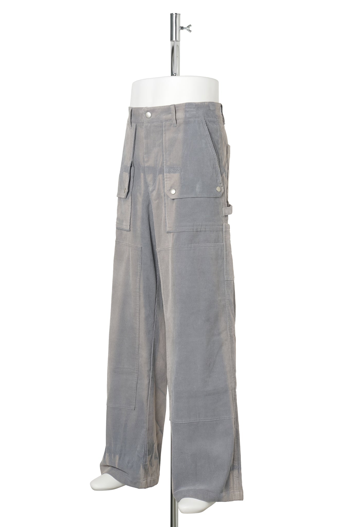 SUN-BLEACHED DOUBLE-KNEE TROUSERS / GREY