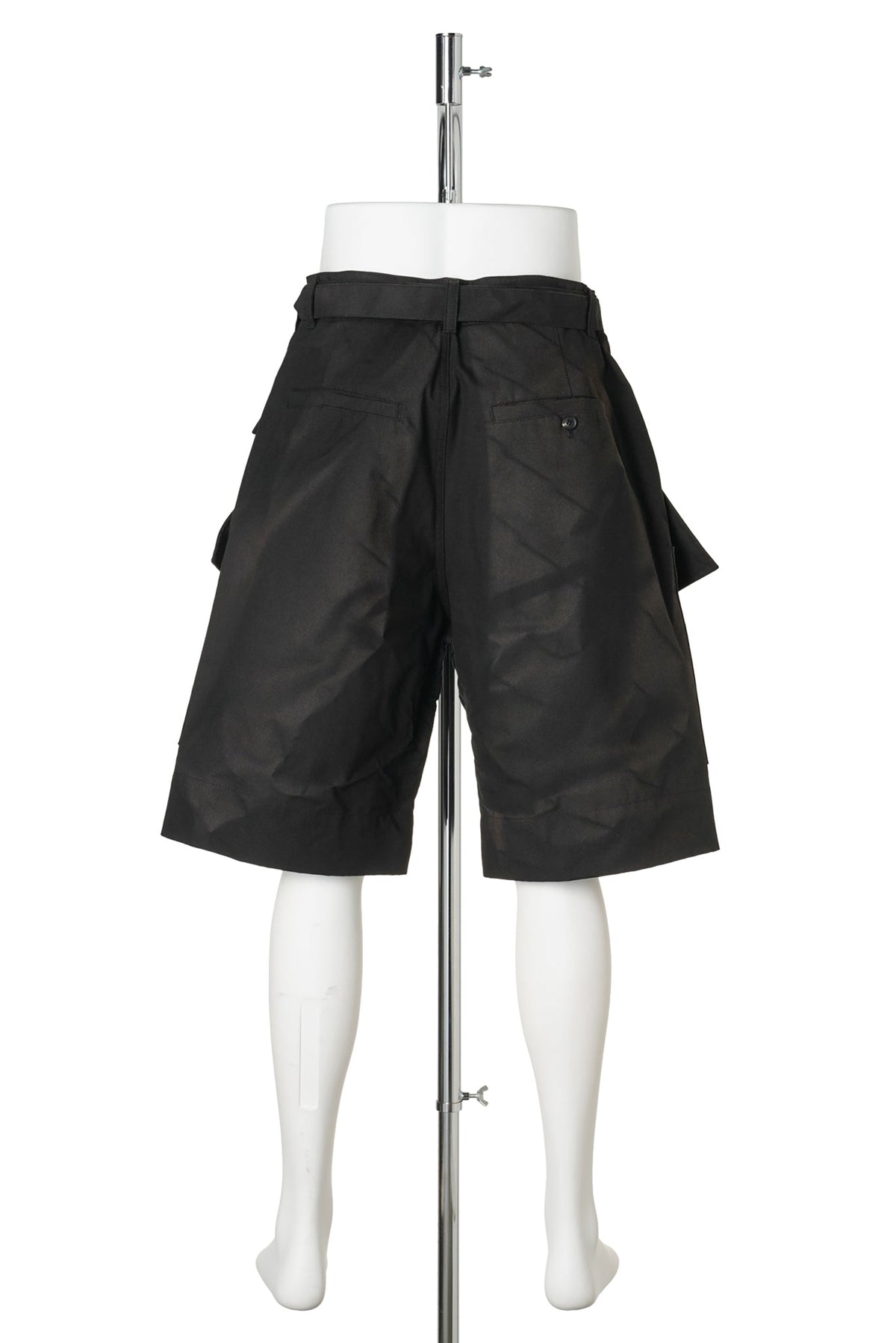 SUN-BLEACHED DETACHABLE POCKET HALF TROUSERS / BLACK
