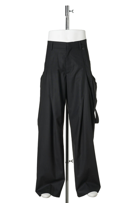 LAYERED PANEL TROUSERS / BLACK