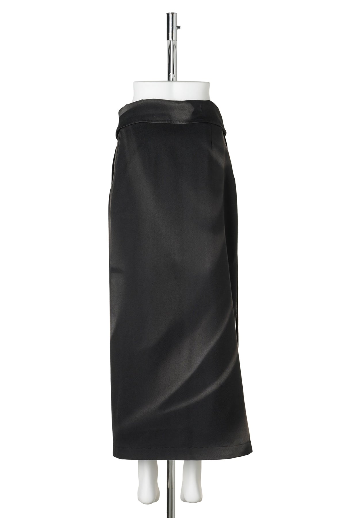 SUN-BLEACHED FOLDED WRAP SKIRT / BLACK
