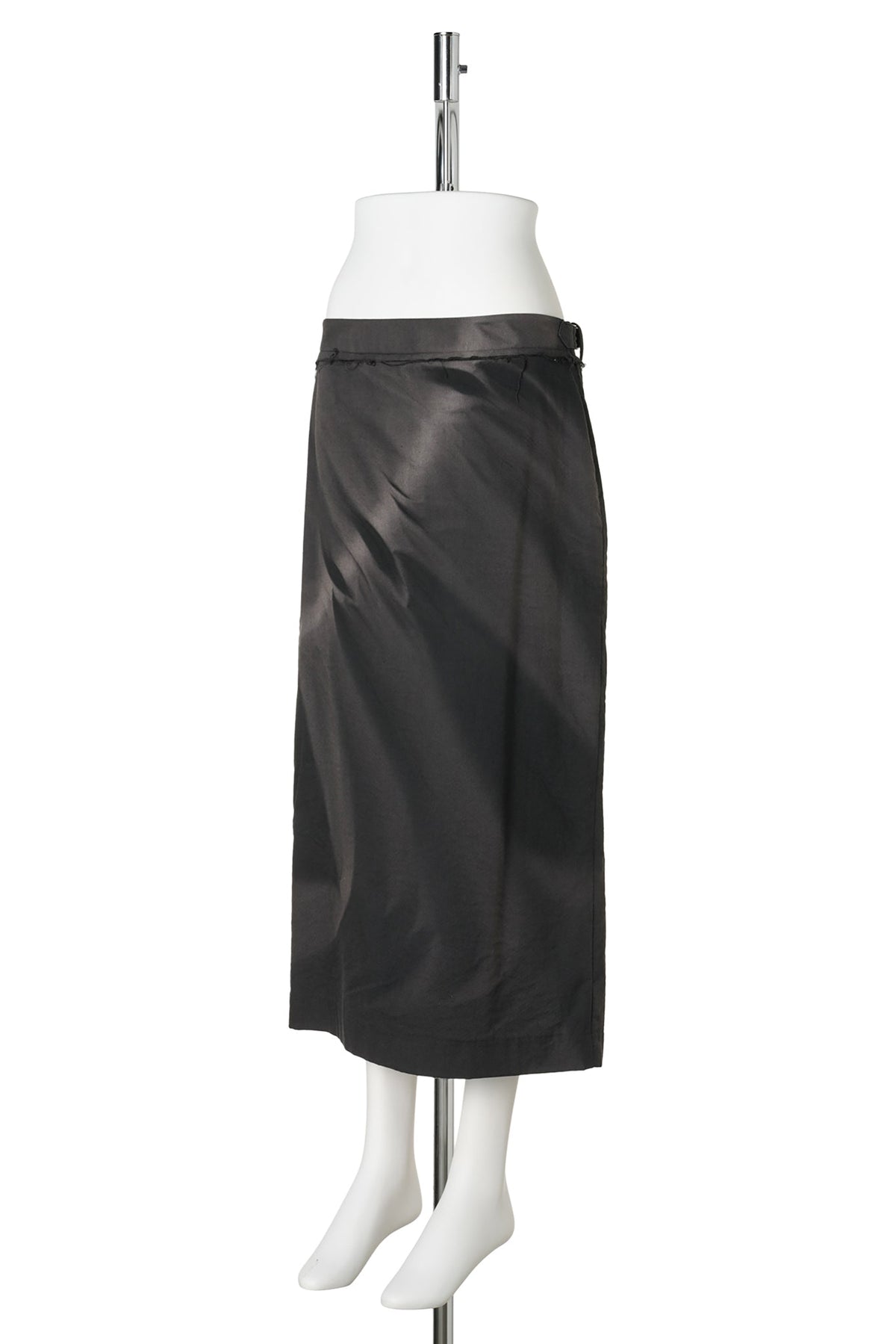 SUN-BLEACHED RAW-EDGE SKIRT / BLACK