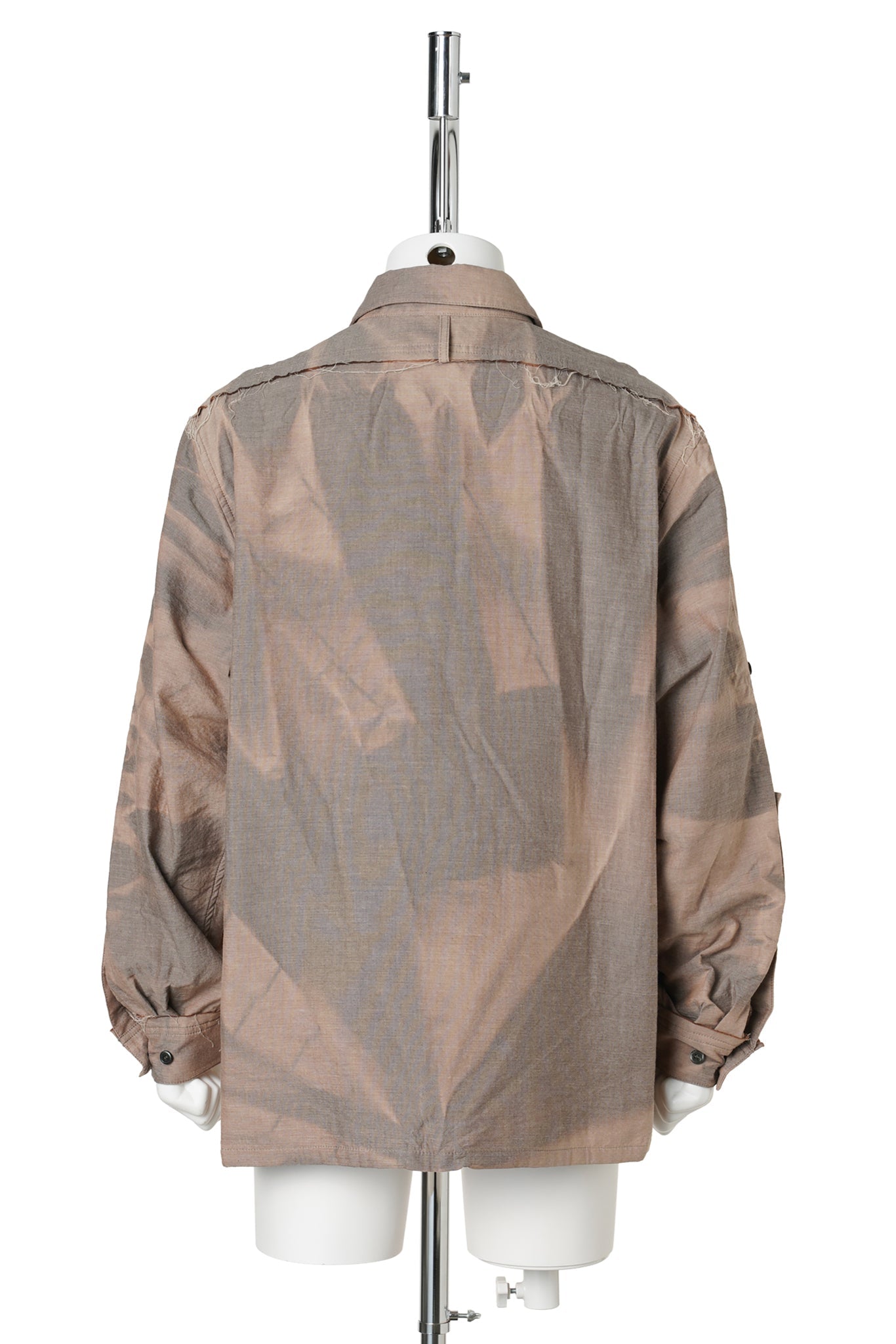 SUN-BLEACHED RAW-EDGE SHIRT / BEIGE