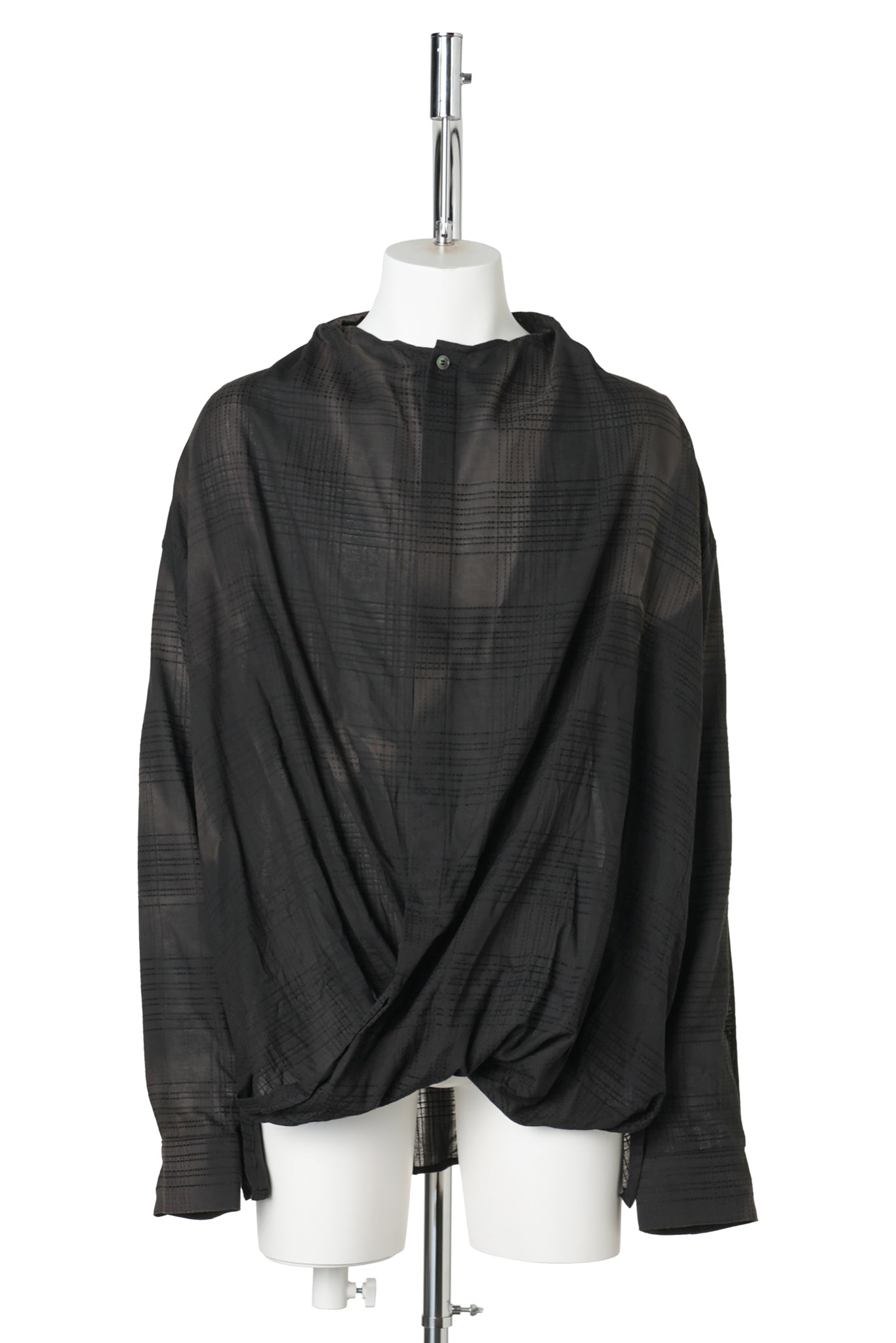 SUN-BLEACHED DRAPE SHIRT / BLACK