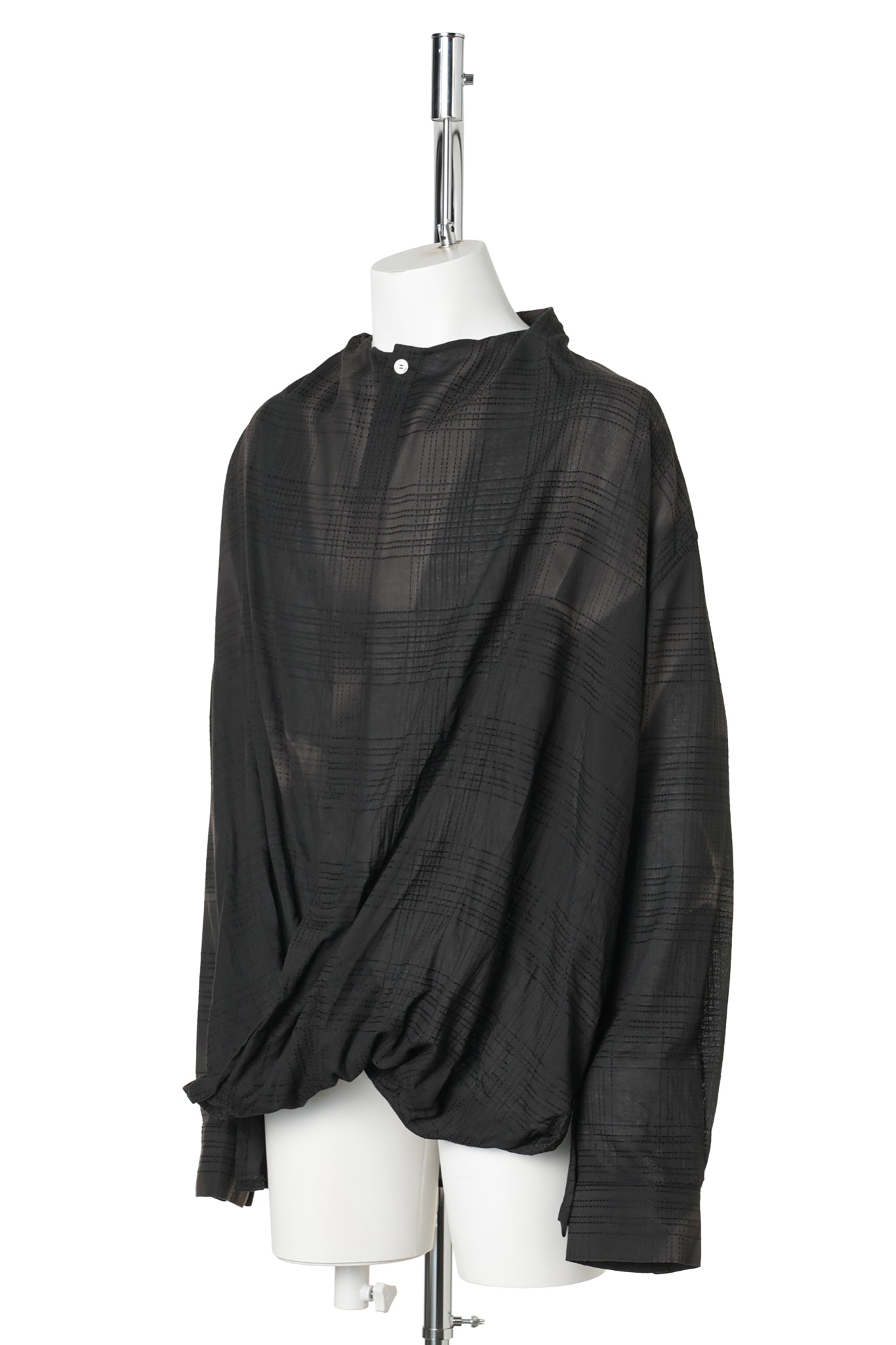 SUN-BLEACHED DRAPE SHIRT / BLACK