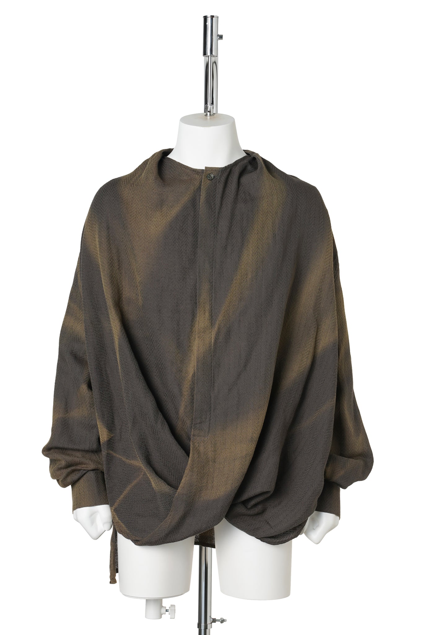 SUN-BLEACHED DRAPE SHIRT / KHAKI