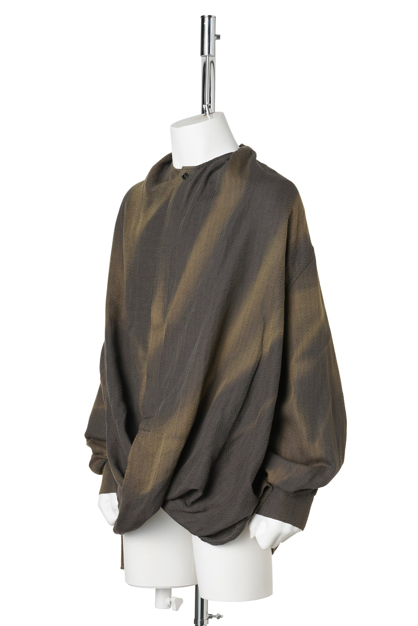 SUN-BLEACHED DRAPE SHIRT / KHAKI