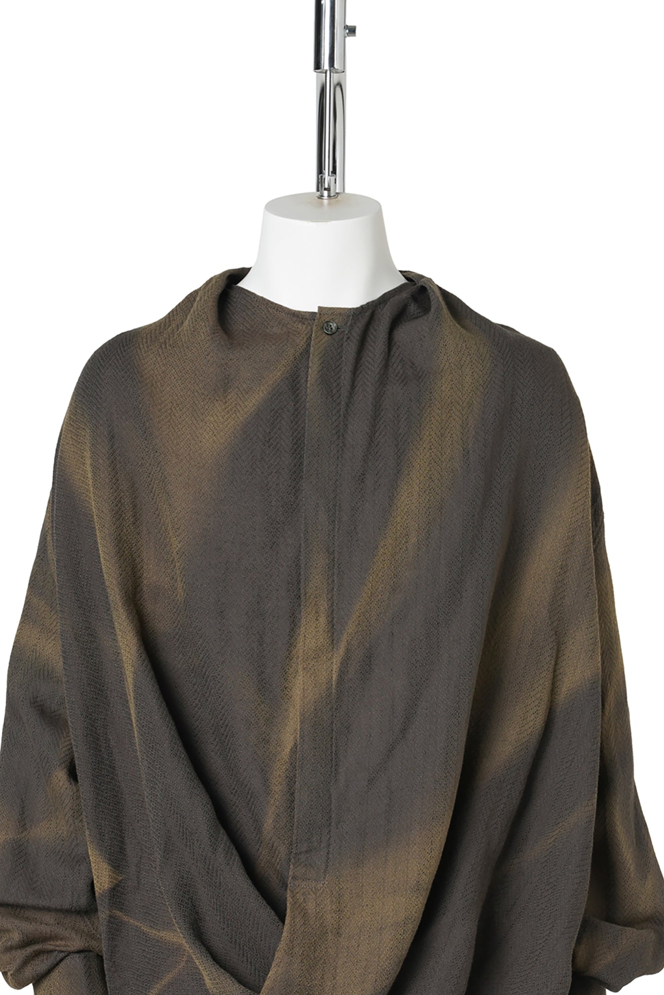 SUN-BLEACHED DRAPE SHIRT / KHAKI